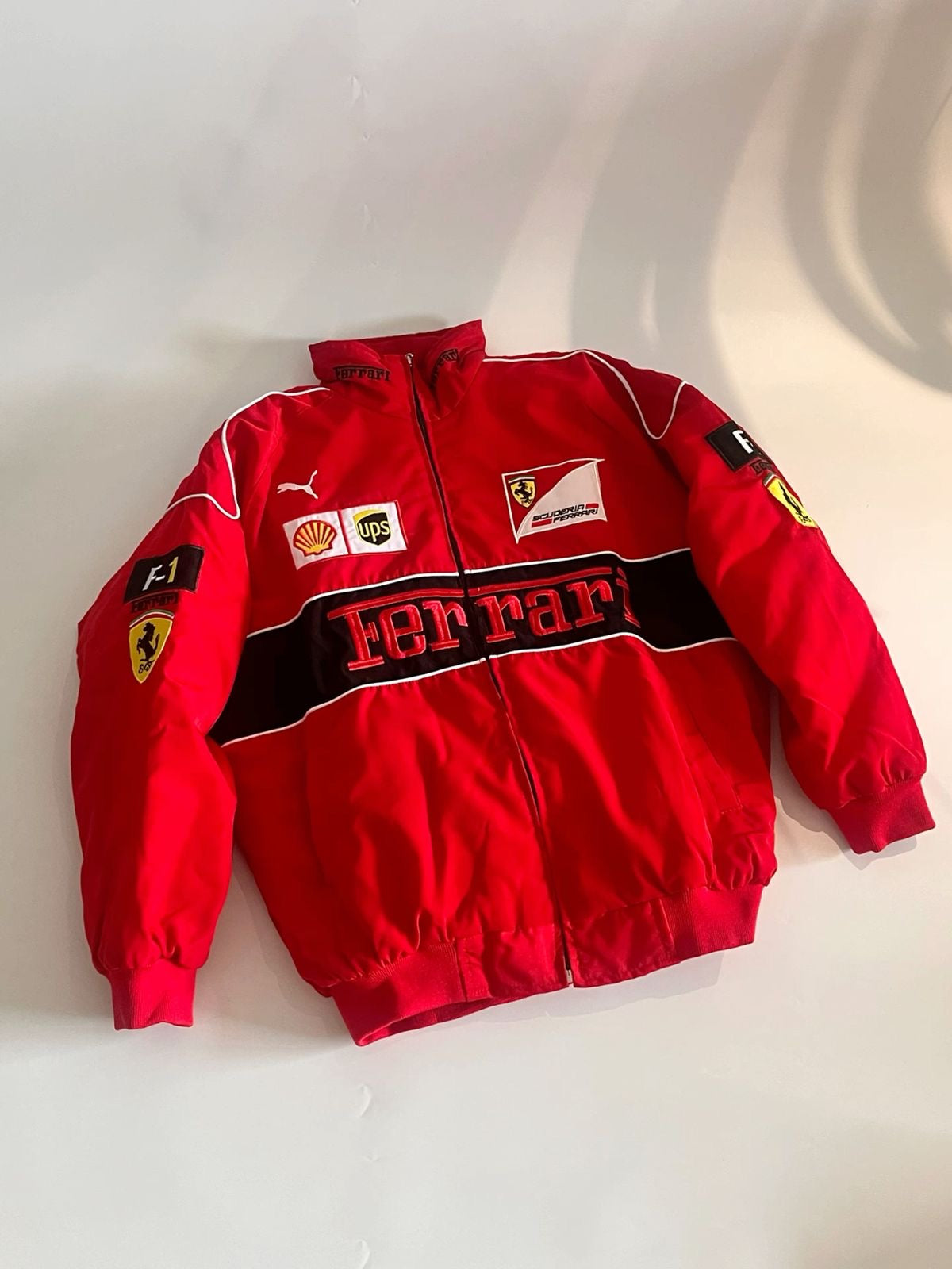 RED FERRARI PARACHUTE RACING JACKET