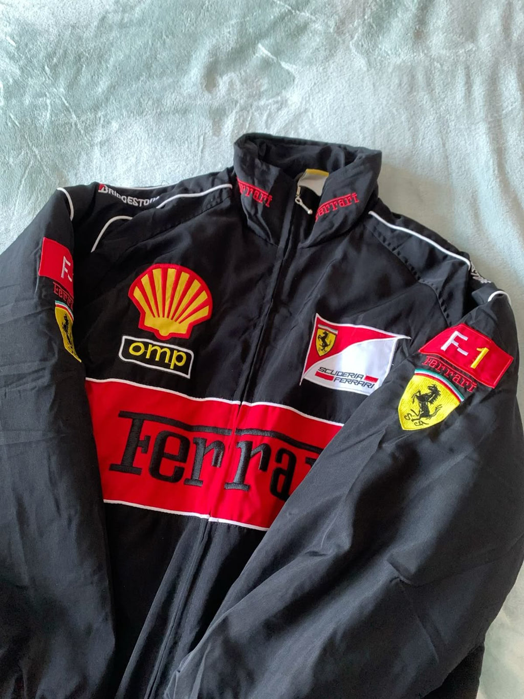 BLACK FERRARI SCUDERIA F1 RACING PARACHUTE JACKET