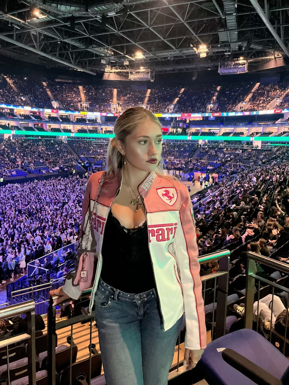 FERRARI LEATHER JACKET (PINK)